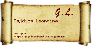 Gajdics Leontina névjegykártya
